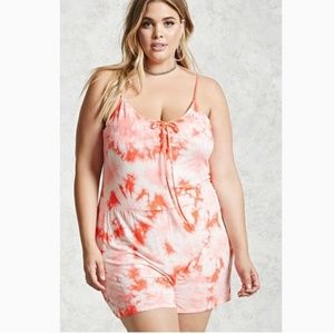 FOREVER 21 CORAL ROMPER